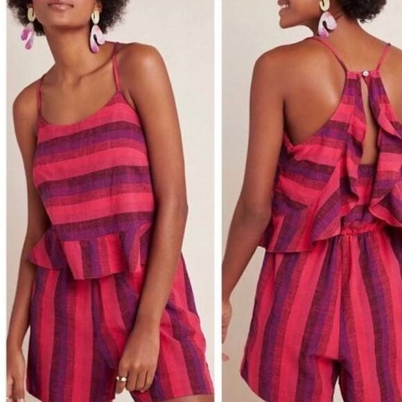 NWOT Anthropologie Amado ruffle romper size S - Picture 1 of 8